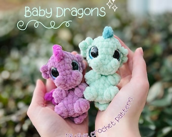 Peluche Bebé Dragón Amigurumi - PATRÓN DIGITAL