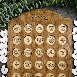 30 Days of Kindness Advent Calendar| Random Acts of Kindness Interactive Calendar| Wooden Calendar| Gift for Her| Gift for him