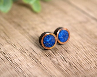 Handmade Wood & Resin Earrings | Minimalist Studs | Handmade minimalist jewelry | Epoxy jewelry | Unique Jewelry | Gift for her