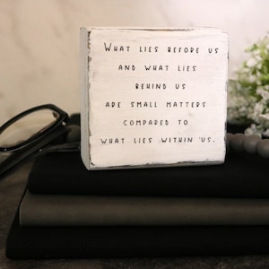 Custom Mini Wood Block Sign | Rustic Quote Decor - Etsy