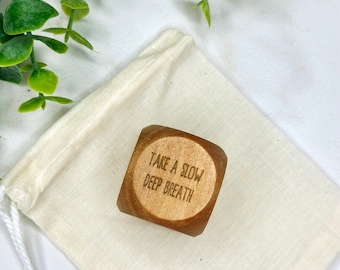 Grounding Wooden Dice | Handmade Anxiety Relief Fidget Cube | Relaxation Tool for Mental Health Awareness | Unique Gift Idea