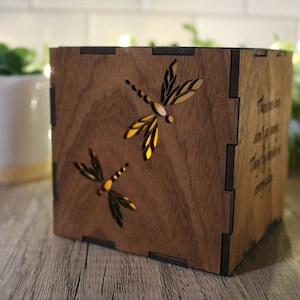 Custom Wooden Lantern| Handmade Light Box| Tealight Candle Holder| Laser engraved Memorial Lantern | Home Decor| Personalized Gift