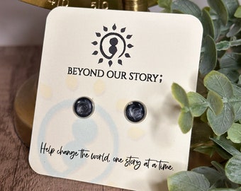 Handmade Color-Shifting Resin Stud Earrings | Hypoallergenic Steel