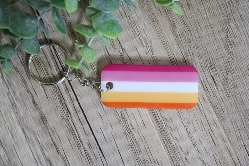 Handmade Pride Flag Keychain| Laser Cut Acrylic Keyring| Lesbian Pride ...