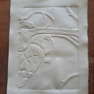 Art print, linocut, relief print, relief print, abstract &quot;Anatomical Heart - Part 3&quot;