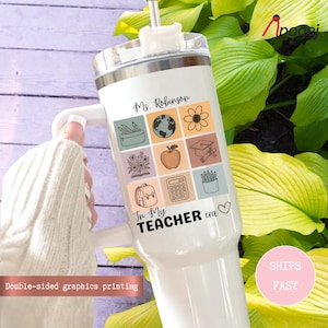 Lehrer Wertschätzung Geschenk Masse personalisierte Lehrer 40oz Becher Lehrer Geschenk Lehrer Woche Back-to-School Geschenk Danke Gifte Lehrer