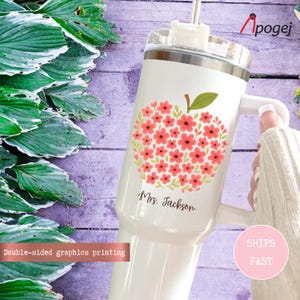 Personalized Teacher Tumbler Custom 40 oz Teacher Tumbler Gifts for Teacher Appreciation Gift for Teacher Travel Mug End of Year Teacher Cup