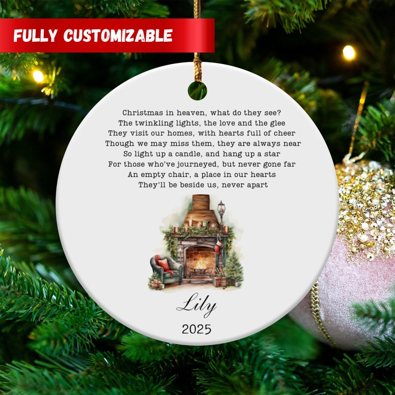 Personalized Christmas Ornament Custom Memorial Gift in Loving Memory