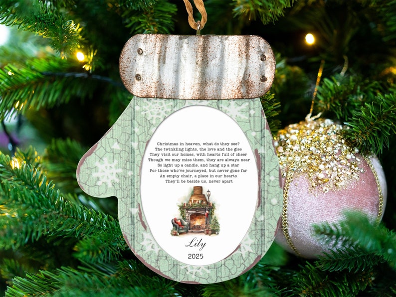 Personalized Christmas Ornament Custom Memorial Gift in Loving Memory
