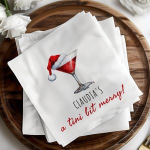 Holiday Cocktail Napkins Christmas Party Decor Festive Beverage Napkins Fun Holiday Barware Funny Christmas Napkins Cocktail Napkins
