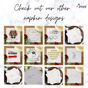 Personalized Confirmation Napkins with Cross Gifted Custom Printed Cocktail Napkins Religious Event Party Decor Baptism Napkins Custom Event image 13