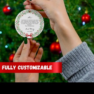 Personalized Christmas Ornament, Customizable Holiday Keepsake, Custom Name Date Ornament, Personalized Family Decoration
