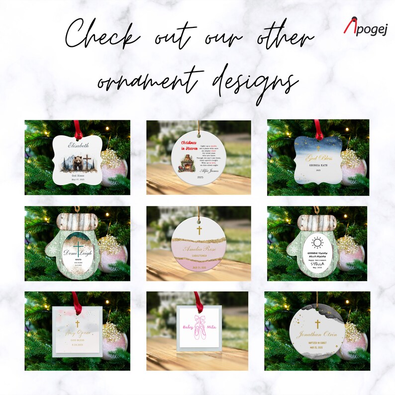 Christmas in Heaven Ornament Memorial Keepsake Remembrance Gift