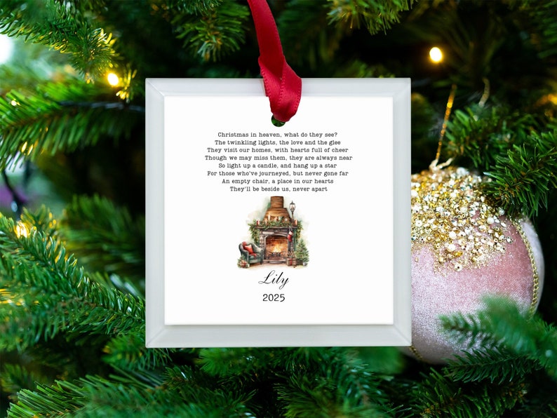 Personalized Christmas Ornament Custom Memorial Gift in Loving Memory