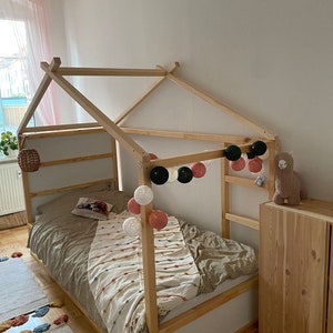 Kura roof for house bed, Kura roof frame made of wood, roof truss for Kura loft bed. DIRECT MANUFACTURER.