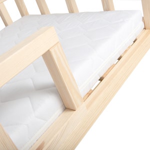 Lit pour enfants Montessori, cabane éclairée, letto per bambini, lit au sol.Barneseng.lit pour enfants, qualité de bois la plus élevée, bois sans articulations des doigts image 9