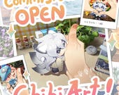 Custom Chibi Character Commission | Chibi Character | Chibi icon | Cute Chibi | Chibi Illustration | Polaroid Chibi | Chibi Vtuber