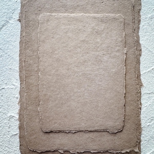Papier abaca coton noisette : lot de 10