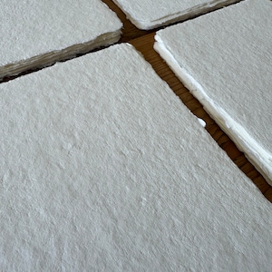 cream cotton abaca paper : pack of 10