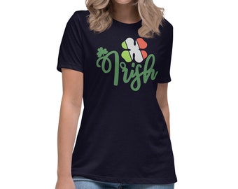 Irish with Flag Clover Women's Relaxed T-Shirt