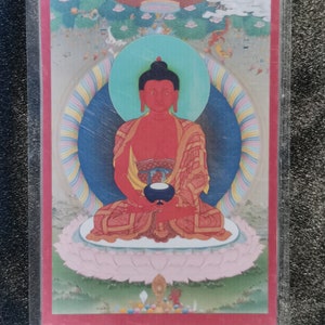 Handgemachte tragbare Vajrakilaya Thangka Karte, kleine tibetische buddhistische Kunst, Tantrismus Symbol, Bodhisattva Malerei, Himalaya Kunst
