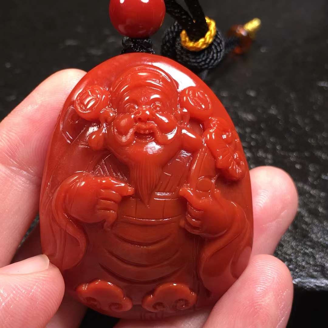 Handmade Original Tibetan, 720.8mm, 45g Red Agate Sculpture