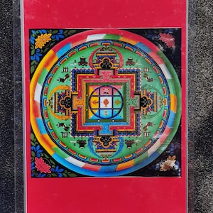 Handgemachte tragbare Vajrakilaya Thangka Karte, kleine tibetische buddhistische Kunst, Tantrismus Symbol, Bodhisattva Malerei, Himalaya Kunst