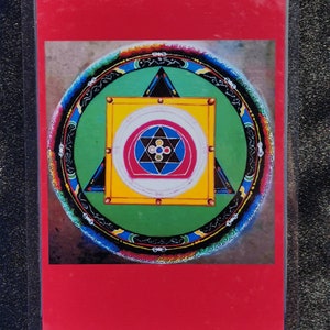Handgemachte tragbare Vajrakilaya Thangka Karte, kleine tibetische buddhistische Kunst, Tantrismus Symbol, Bodhisattva Malerei, Himalaya Kunst