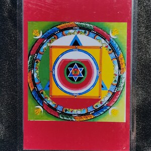 Handgemachte tragbare Vajrakilaya Thangka Karte, kleine tibetische buddhistische Kunst, Tantrismus Symbol, Bodhisattva Malerei, Himalaya Kunst