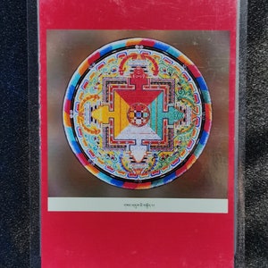 Handgemachte tragbare Vajrakilaya Thangka Karte, kleine tibetische buddhistische Kunst, Tantrismus Symbol, Bodhisattva Malerei, Himalaya Kunst
