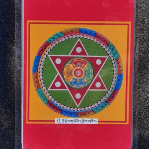 Handgemachte tragbare Vajrakilaya Thangka Karte, kleine tibetische buddhistische Kunst, Tantrismus Symbol, Bodhisattva Malerei, Himalaya Kunst