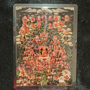 Handgemachte tragbare AAA Thangka Karte, kleine tibetische buddhistische Kunst, Symbol für Tantrismus, Himalaya Kunst