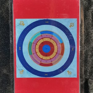 Handgemachte tragbare Vajrakilaya Thangka Karte, kleine tibetische buddhistische Kunst, Tantrismus Symbol, Bodhisattva Malerei, Himalaya Kunst
