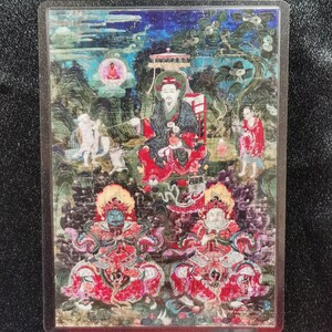 Handgemachte tragbare AAA Thangka Karte, kleine tibetische buddhistische Kunst, Symbol für Tantrismus, Himalaya Kunst