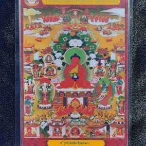 Handgemachte tragbare Vajrakilaya Thangka Karte, kleine tibetische buddhistische Kunst, Tantrismus Symbol, Bodhisattva Malerei, Himalaya Kunst