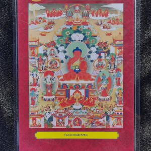 Handgemachte tragbare Vajrakilaya Thangka Karte, kleine tibetische buddhistische Kunst, Tantrismus Symbol, Bodhisattva Malerei, Himalaya Kunst