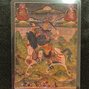 Handgemachte tragbare AAA Thangka Karte, kleine tibetische buddhistische Kunst, Symbol für Tantrismus, Himalaya Kunst