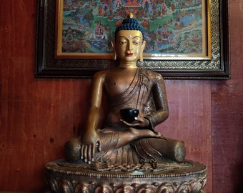 Tibetan Buddha Statue; Hammering Method Statue; Sakyamuni Buddha, Handicrafts in Qamdo, Tibet, Himalaya Art, W07HS02