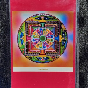 Handgemachte tragbare Vajrakilaya Thangka Karte, kleine tibetische buddhistische Kunst, Tantrismus Symbol, Bodhisattva Malerei, Himalaya Kunst