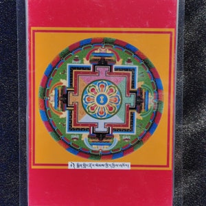Handgemachte tragbare Vajrakilaya Thangka Karte, kleine tibetische buddhistische Kunst, Tantrismus Symbol, Bodhisattva Malerei, Himalaya Kunst