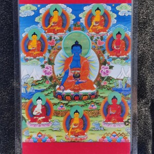 Handgemachte tragbare Vajrakilaya Thangka Karte, kleine tibetische buddhistische Kunst, Tantrismus Symbol, Bodhisattva Malerei, Himalaya Kunst