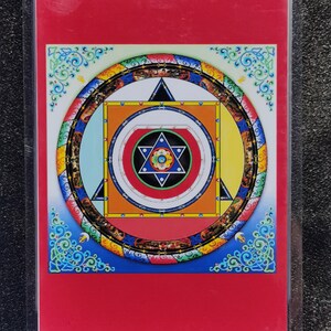 Handgemachte tragbare Vajrakilaya Thangka Karte, kleine tibetische buddhistische Kunst, Tantrismus Symbol, Bodhisattva Malerei, Himalaya Kunst