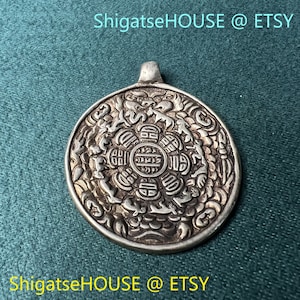 Handmade Bronze Tibetan Talisman Astrology(Srid pa ho) Pendant,Tibetan Buddhism Decoration, Himalayan Art, Meditation, Bring Good Luck