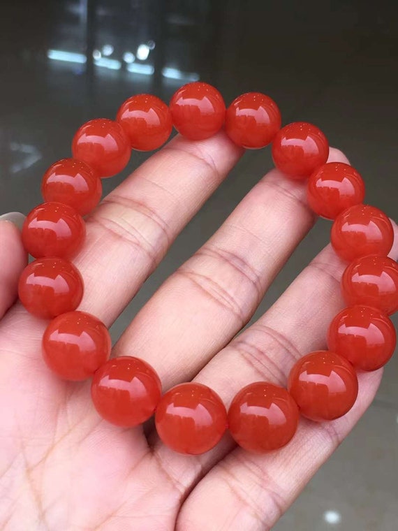 Certified Natural Nanhong South Red Agate Bead Women Bangle Bracelet 8-18mm  AAA+ | eBay