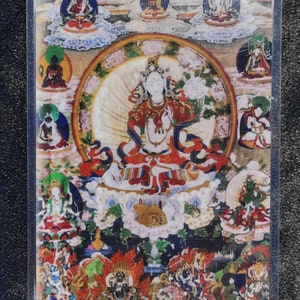 Handgemachte tragbare weiße Tara Thangka Karte, kleine tibetische buddhistische Kunst, Tantrismus Symbol, Bodhisattva Malerei, Himalaya Kunst