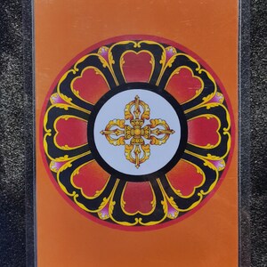 Handgemachte tragbare Vajrakilaya Thangka Karte, kleine tibetische buddhistische Kunst, Tantrismus Symbol, Bodhisattva Malerei, Himalaya Kunst