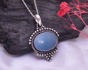 Sterlingzilveren ketting handgemaakte angeliethanger, spiritueel genezend kristal, cadeaus voor vrouwen