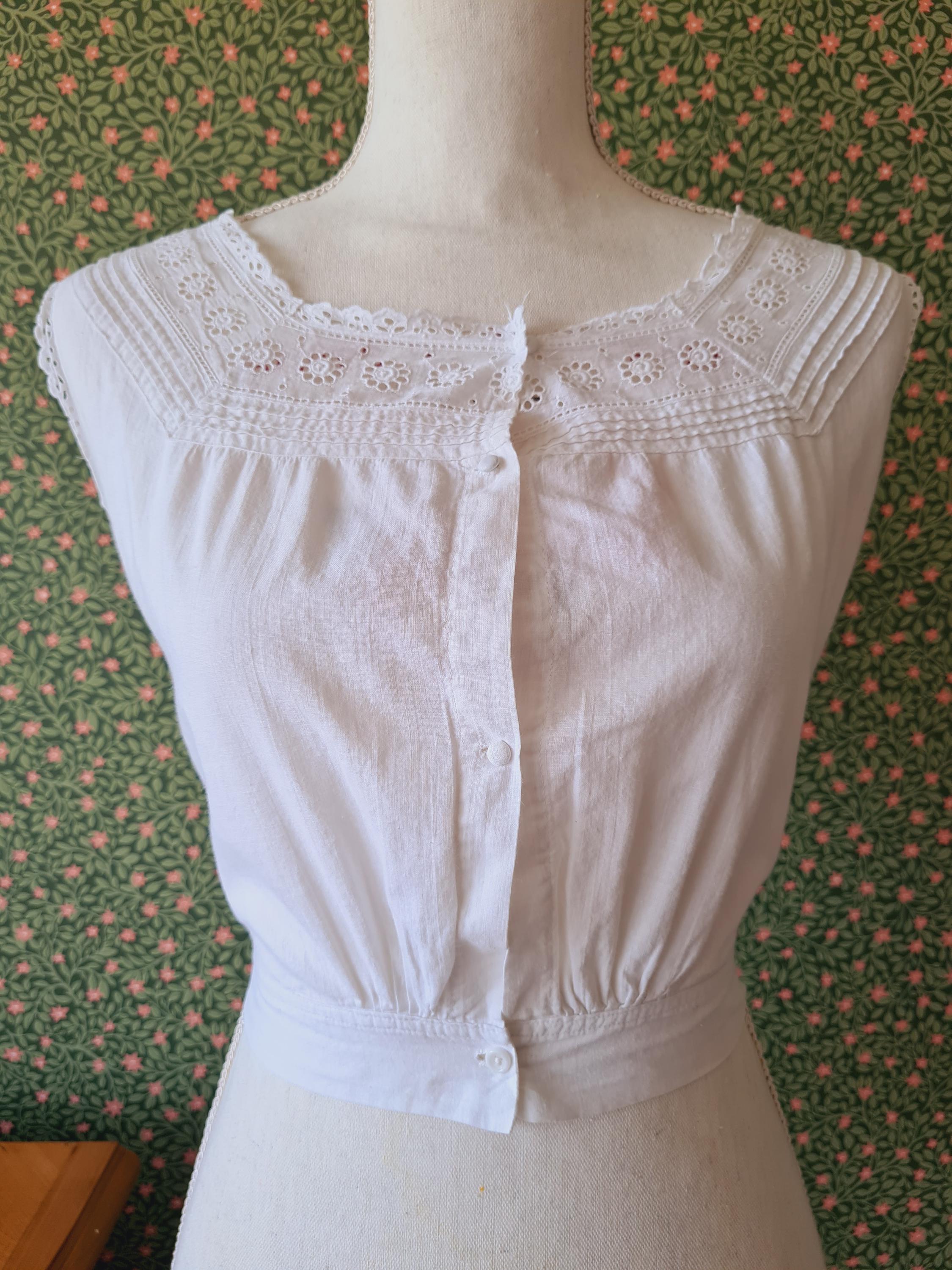 Buy 1900 Antique Victorian Camisole Corset Cover With Broderie 
