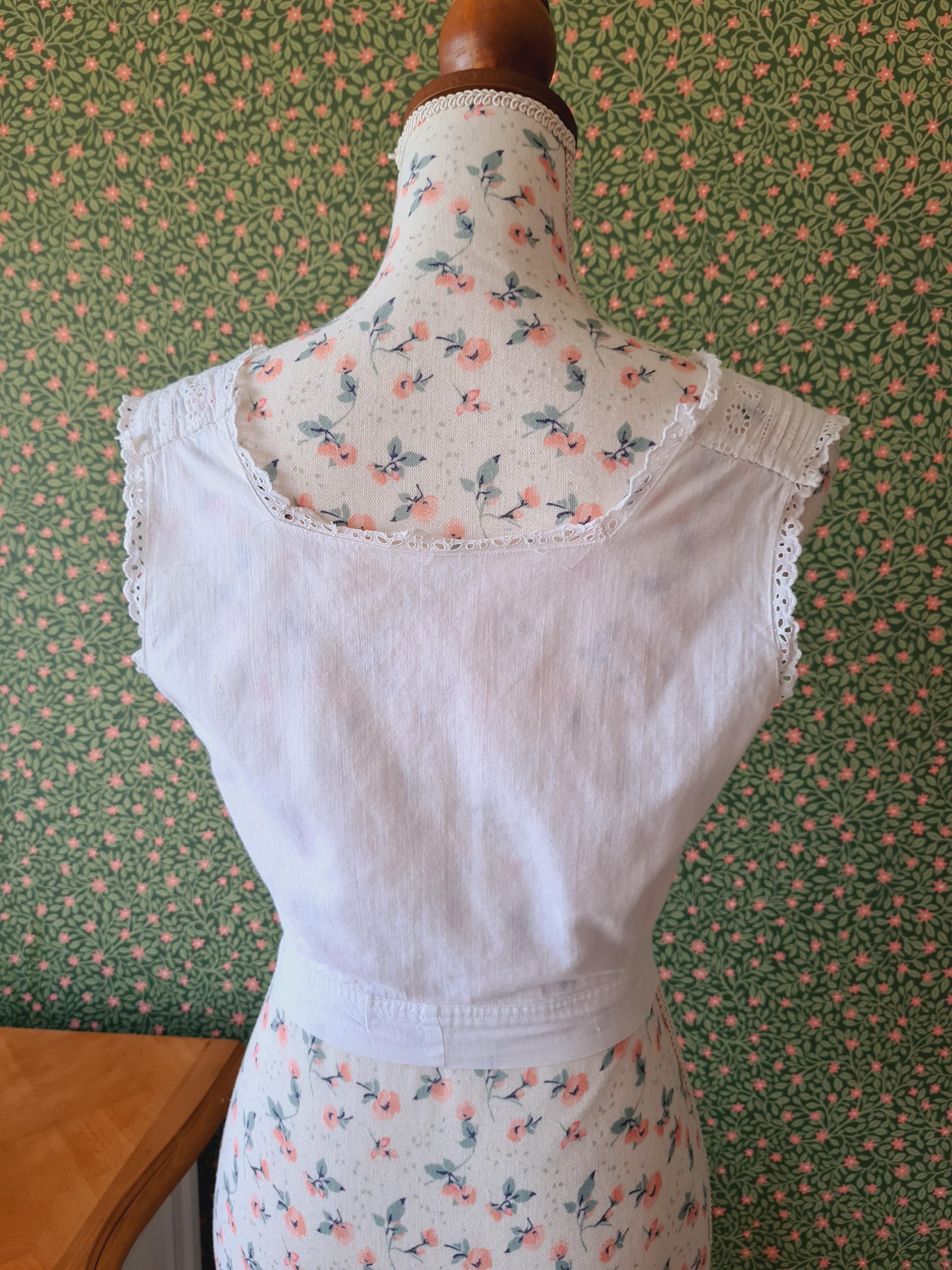 Buy 1900 Antique Victorian Camisole Corset Cover With Broderie 