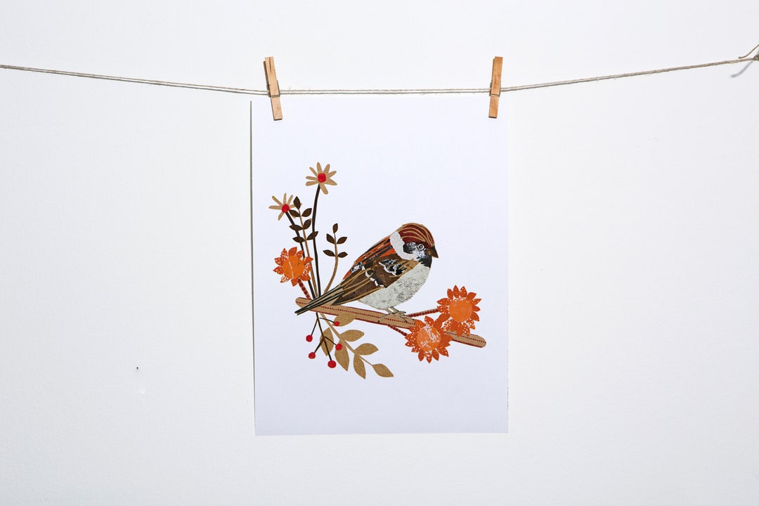 Printable Wall Art A4 Size Sparrow Etsy